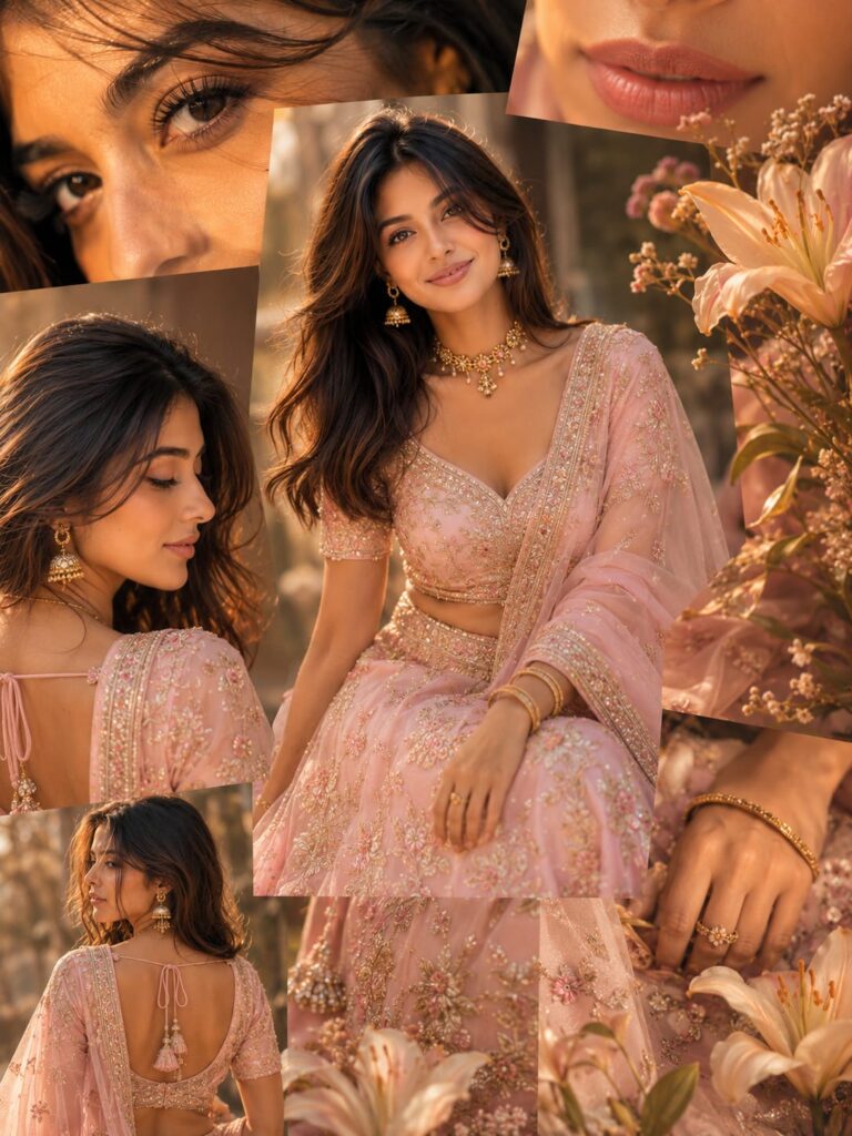 Bridal Collage AI Prompt | Cinematic Ethnic Portrait Art