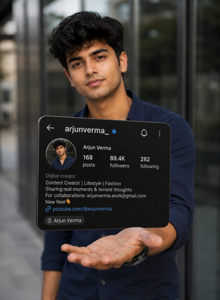 Instagram Profile Card AI Prompt | Creator Identity Effect