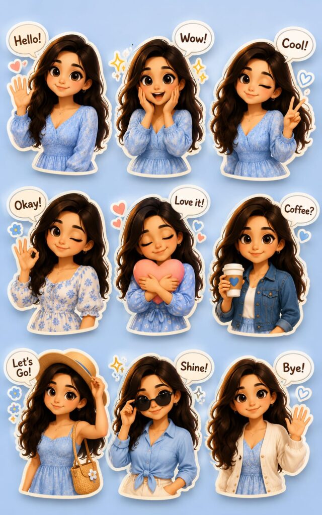 Cute Chibi Sticker Pack AI Character Art Prompt