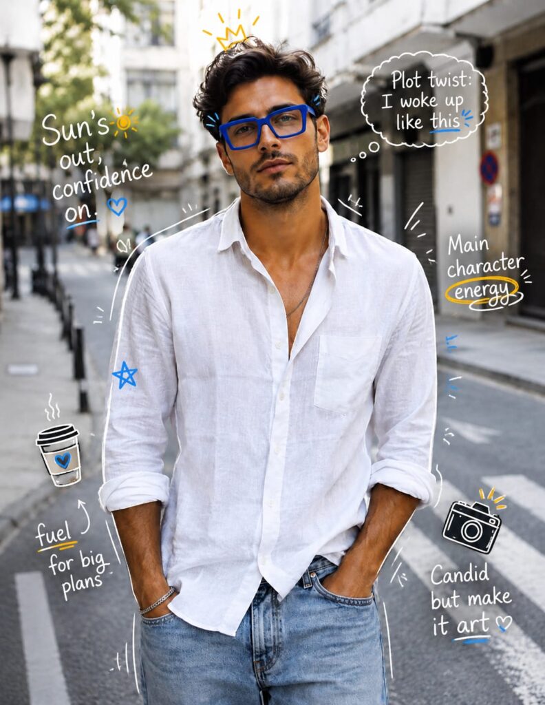 Main Character Energy Street Style AI Portrait Prompt
