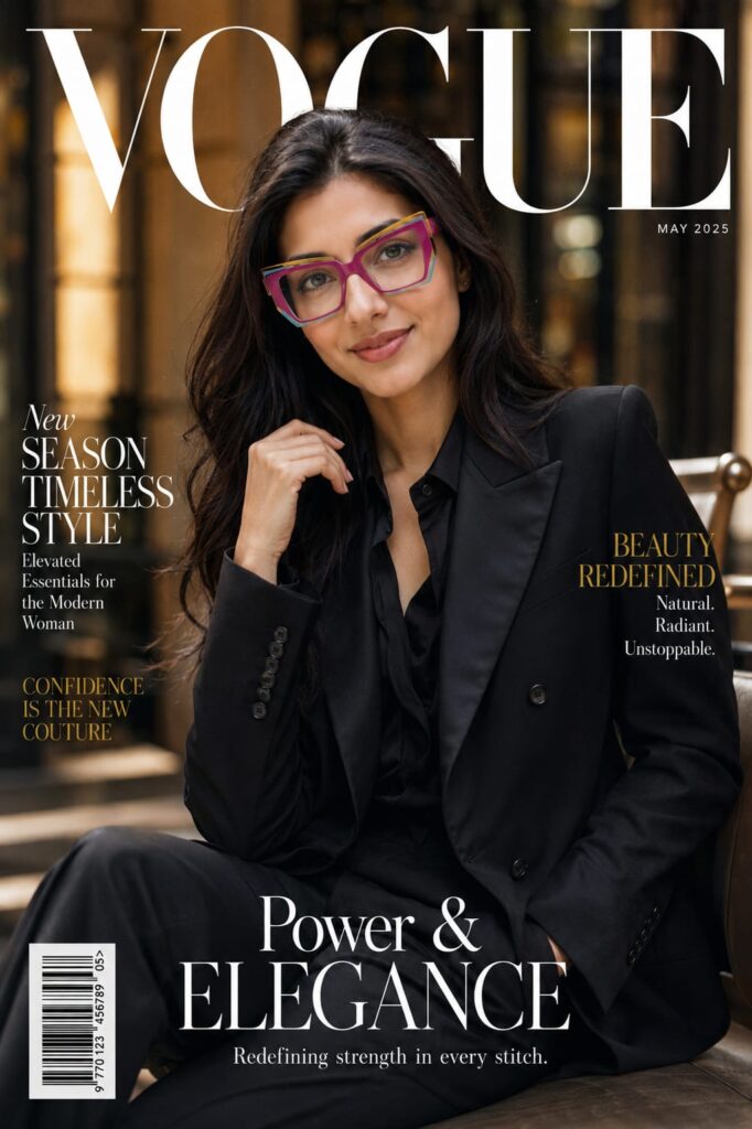 Vogue Style Fashion Cover Portrait AI Art Prompt