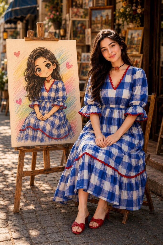 Anime Portrait Canvas Art AI Photography Prompt