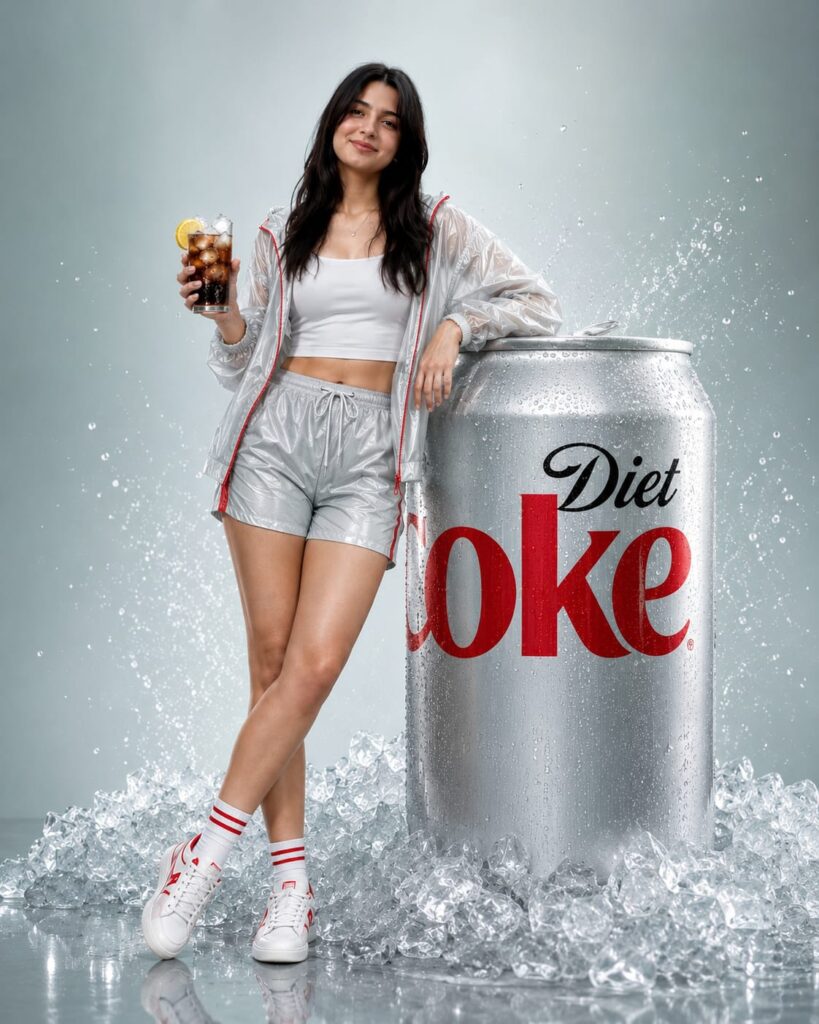 Diet Coke Fashion Campaign AI Photography Prompt