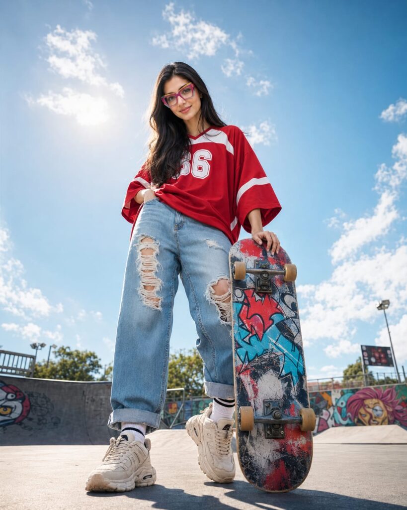 Skate Park Street Fashion AI Portrait Prompt