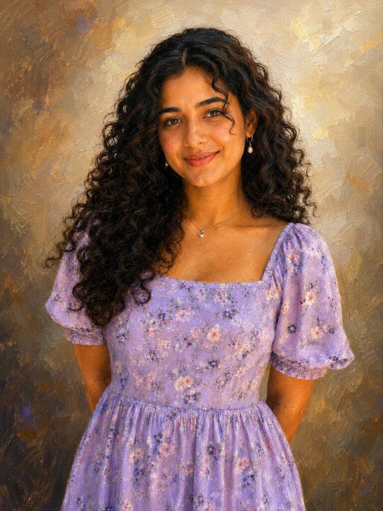 Oil Painting Portrait AI Prompt for Elegant Female Art