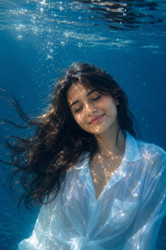Underwater Dream Portrait AI Prompt With Cinematic Lighting