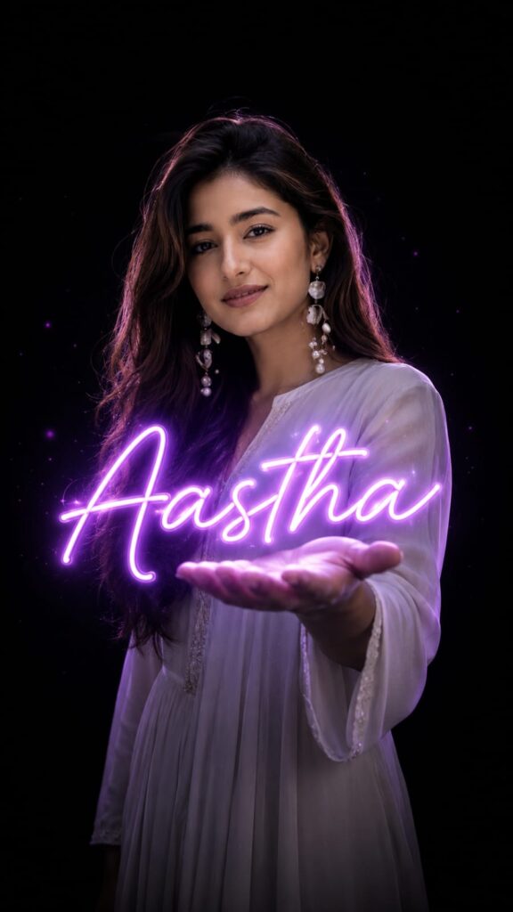 Neon Name Glow Portrait AI Prompt With Magical Lighting