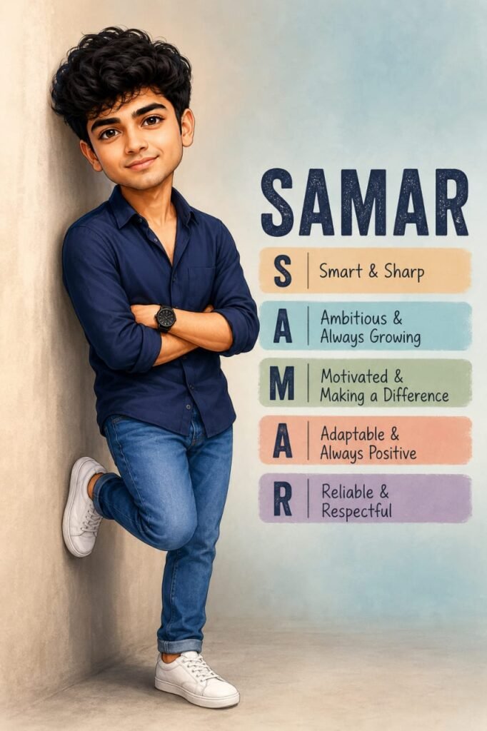 Personalized Name Meaning Poster AI Prompt for Boys