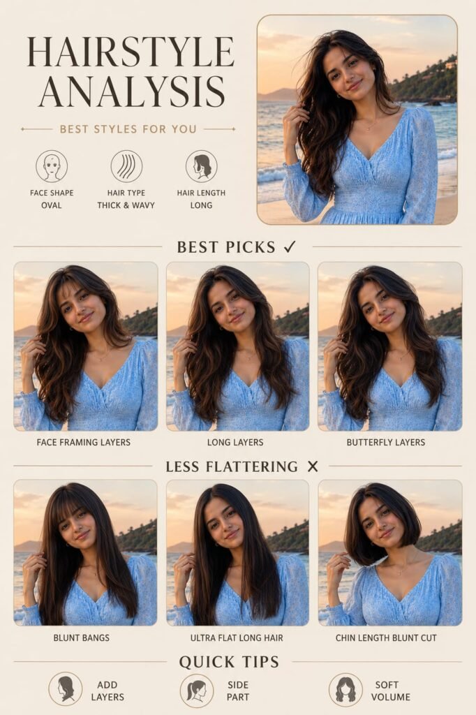 AI Hairstyle Analysis Chart Prompt for Face Shape Matching