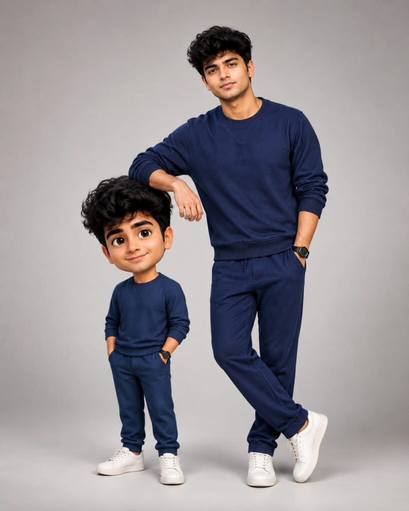 Father and Son Matching Outfit AI Prompt for Portraits
